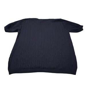 Pendleton Navy Blue Cable Knit Short‎ Sleeve Sweater Women's Size S
